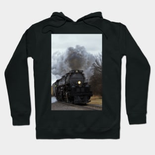 Big Boy 4014 smoke and steam in Black Wolf Kansas Hoodie